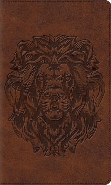 ESV Thinline Bible, Red Letter (Trutone, Brown, Royal Lion Design) - ESV - 9798874903619