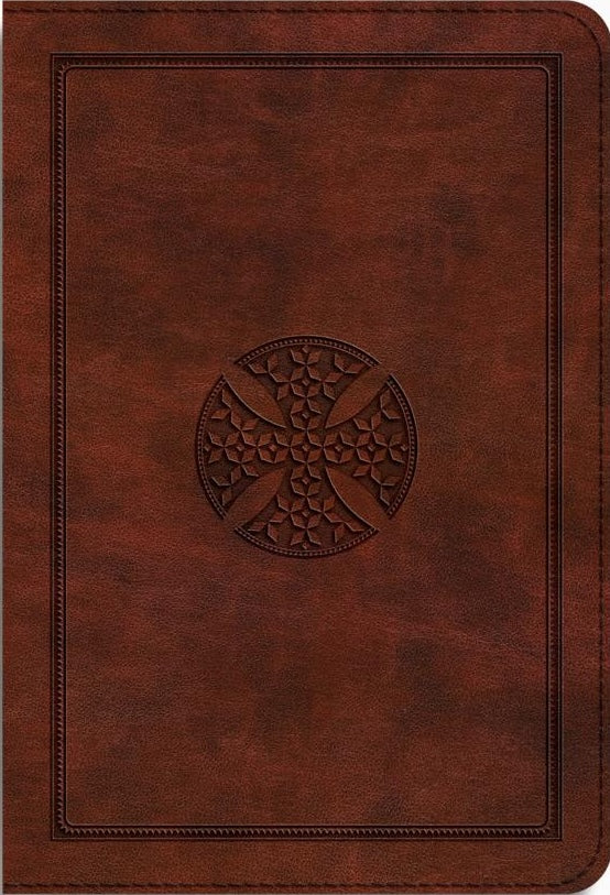 ESV Large Print Compact Bible, Red Letter (Trutone, Brown, Mosaic Cross Design) - ESV - 9798874902988