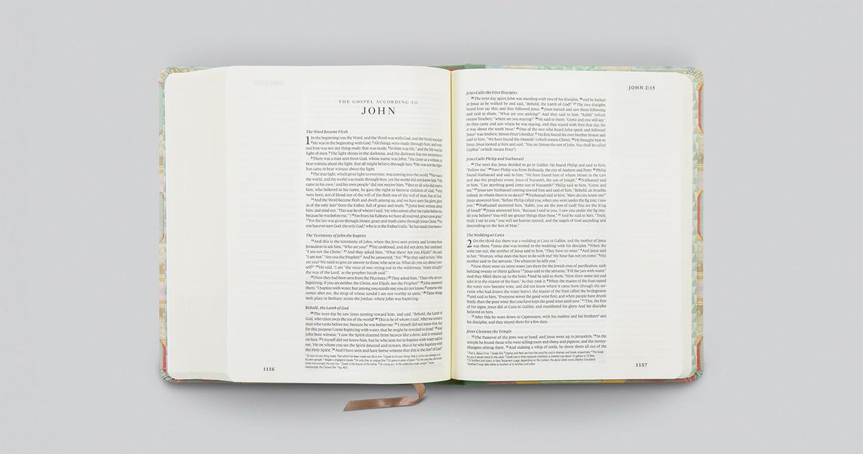 ESV Single Column Journaling Bible, Artist Series (Cloth Over Board, Jessica Dennis Bush, Trellis)