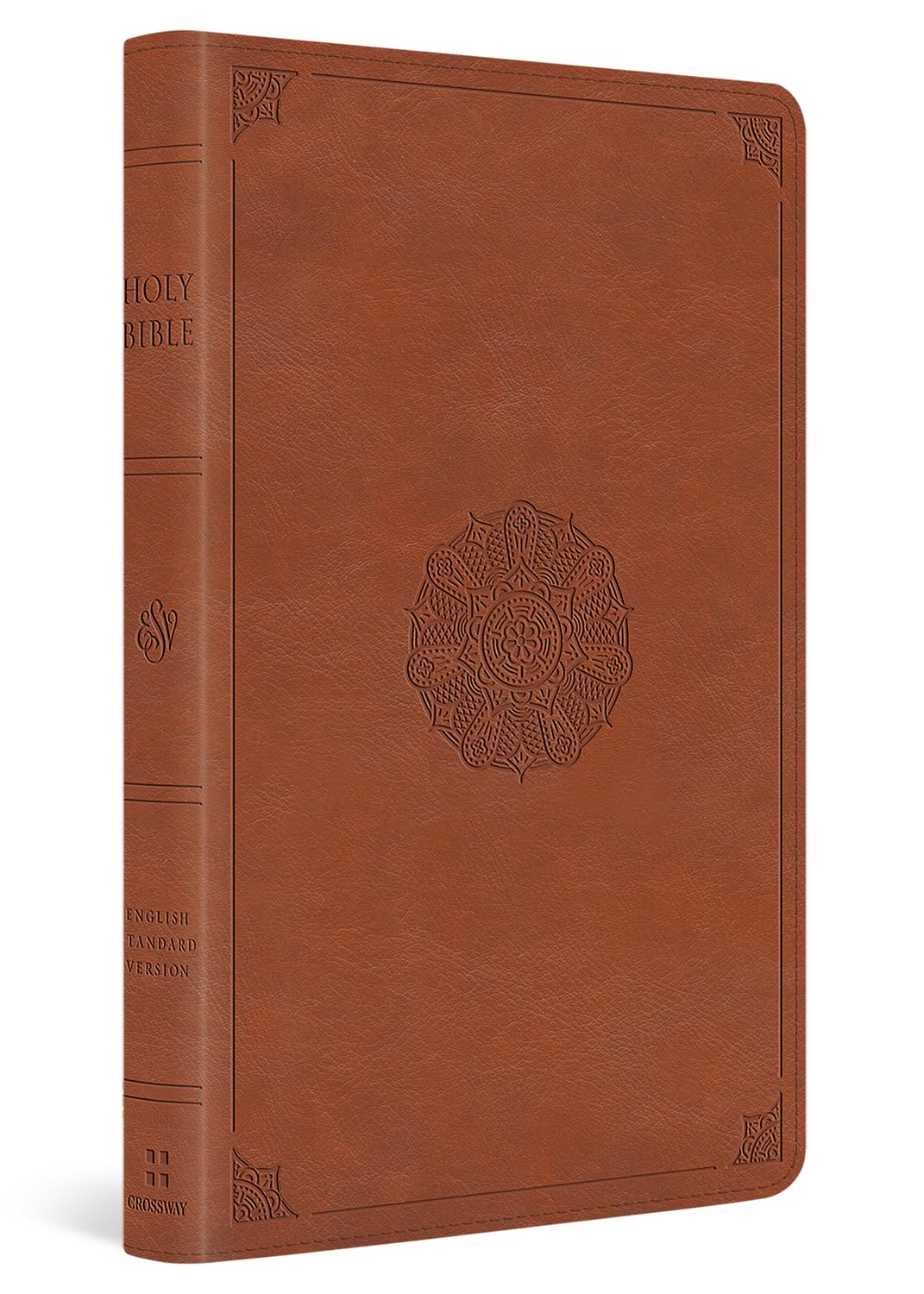 ESV Large Print Thinline Bible (Trutone, English Saddle, Emblem Design) -  () - 9798874906733