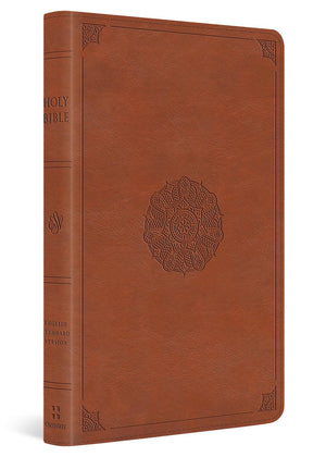 ESV Large Print Thinline Bible (Trutone, English Saddle, Emblem Design) -  () - 9798874906733