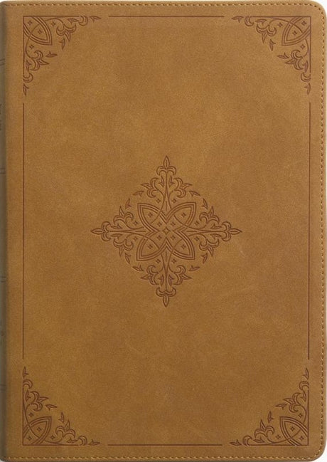 ESV Large Print Bible (Trutone, Nubuck Caramel, Fleur-De-Lis Design) - ESV - 9781433591907
