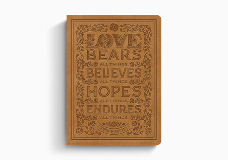 ESV Single Column Journaling Bible (Trutone, Nubuck Caramel, 1 Corinthians 13:7 Design) -  () - 9798874911409