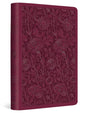 ESV Value Compact Bible (Trutone, Raspberry, Floral Design) front cover