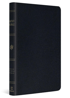 ESV Large Print Thinline Bible (Genuine Leather, Black)