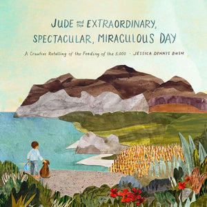 Book cover of 'Jude and the Extraordinary, Spectacular, Miraculous Day' with a landscape illustration and text.