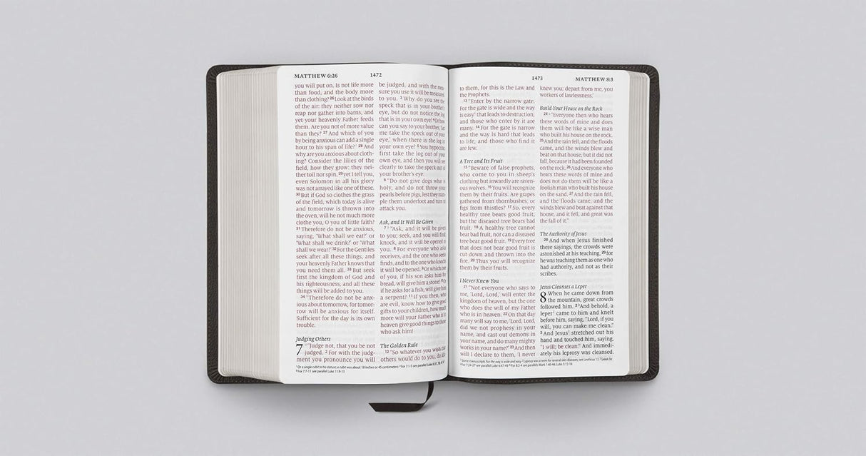 ESV Giant Print Personal Size Bible, Red Letter (Buffalo Leather, Deep Brown)