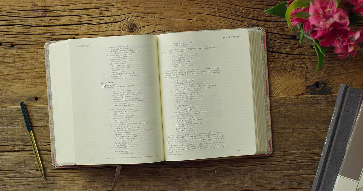 ESV Single Column Journaling Bible, Artist Series (Cloth Over Board, Jessica Dennis Bush, Trellis)