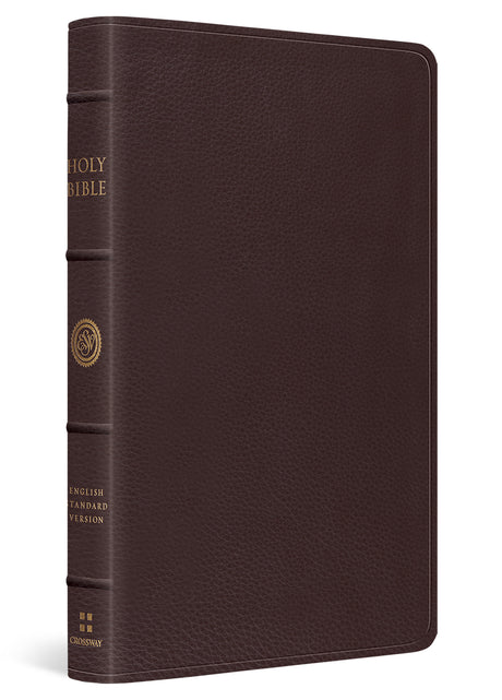 ESV Large Print Thinline Reference Bible (Top Grain Leather, Brown) cover image (1042437865519)