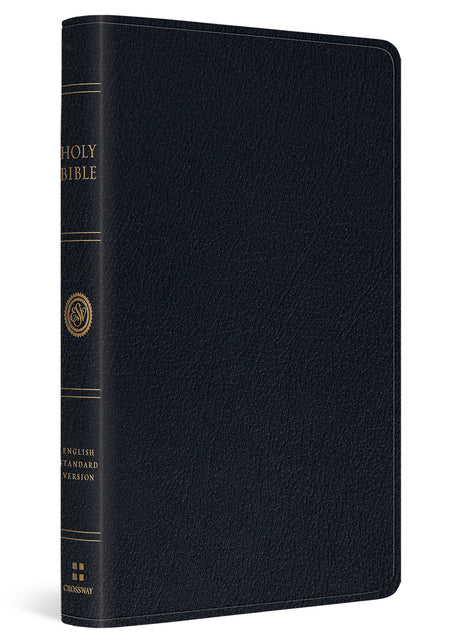 ESV Large Print Thinline Reference Bible (Genuine Leather, Black) cover image (1042437931055)