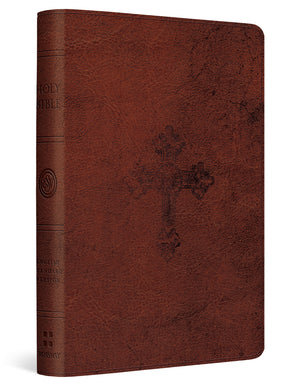 ESV Compact Bible (TruTone, Walnut, Weathered Cross Design) cover image (1024867729455)
