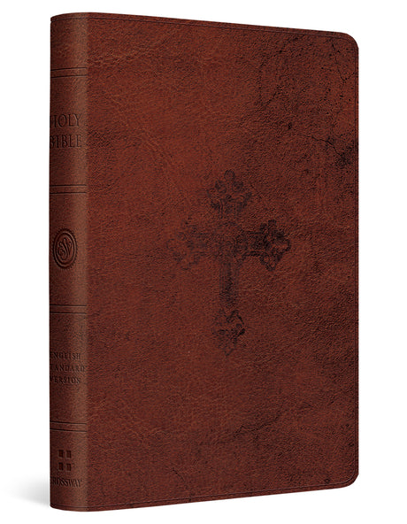 ESV Compact Bible (TruTone, Walnut, Weathered Cross Design) cover image (1024867729455)