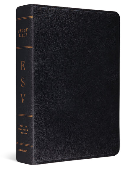 ESV Study Bible (Genuine Leather, Black, Indexed) cover image (1018279493679)