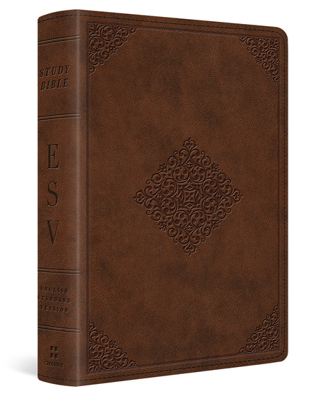ESV Study Bible, Personal Size (TruTone, Saddle, Ornament Design) front cover