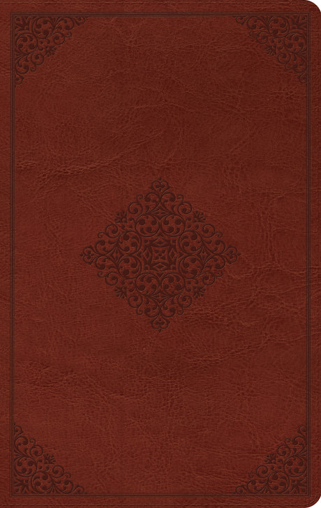 ESV Large Print Value Thinline Bible (TruTone, Tan, Ornament Design) front cover (1023786811439)