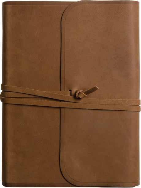 ESV Journaling Bible, Interleaved Edition (Leather, Brown, Flap with Strap) front cover (1023779831855)