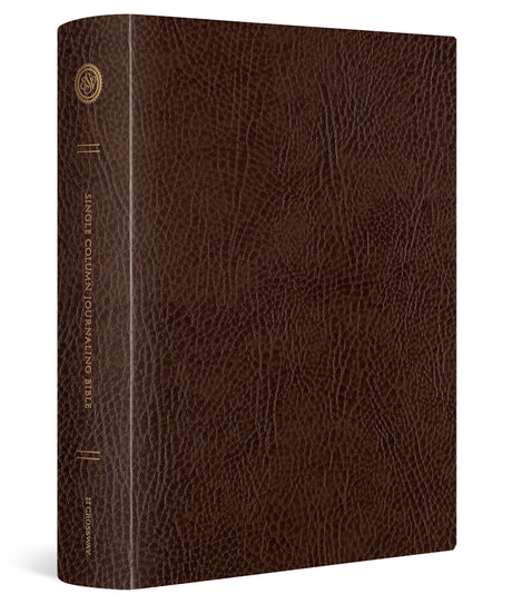 ESV Single Column Journaling Bible, Large Print (Bonded Leather, Mocha) cover image (1023790317615)