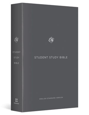 ESV Student Study Bible (Paperback, Gray) cover shown at an angle