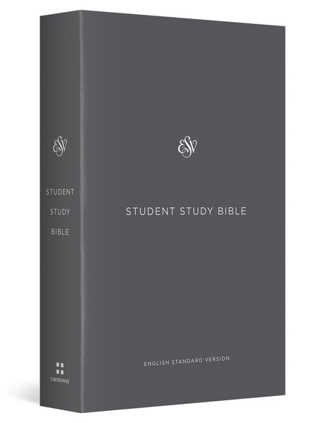 ESV Student Study Bible (Paperback, Gray) cover shown at an angle