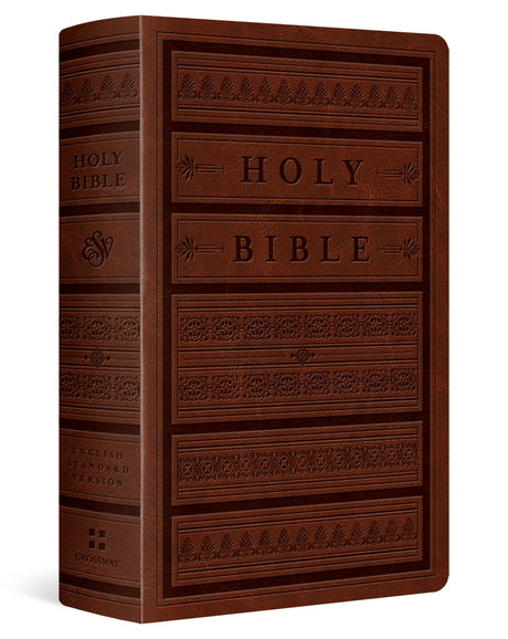 ESV Large Print Personal Size Bible (TruTone, Brown, Engraved Mantel Design) cover image (1025011187759)