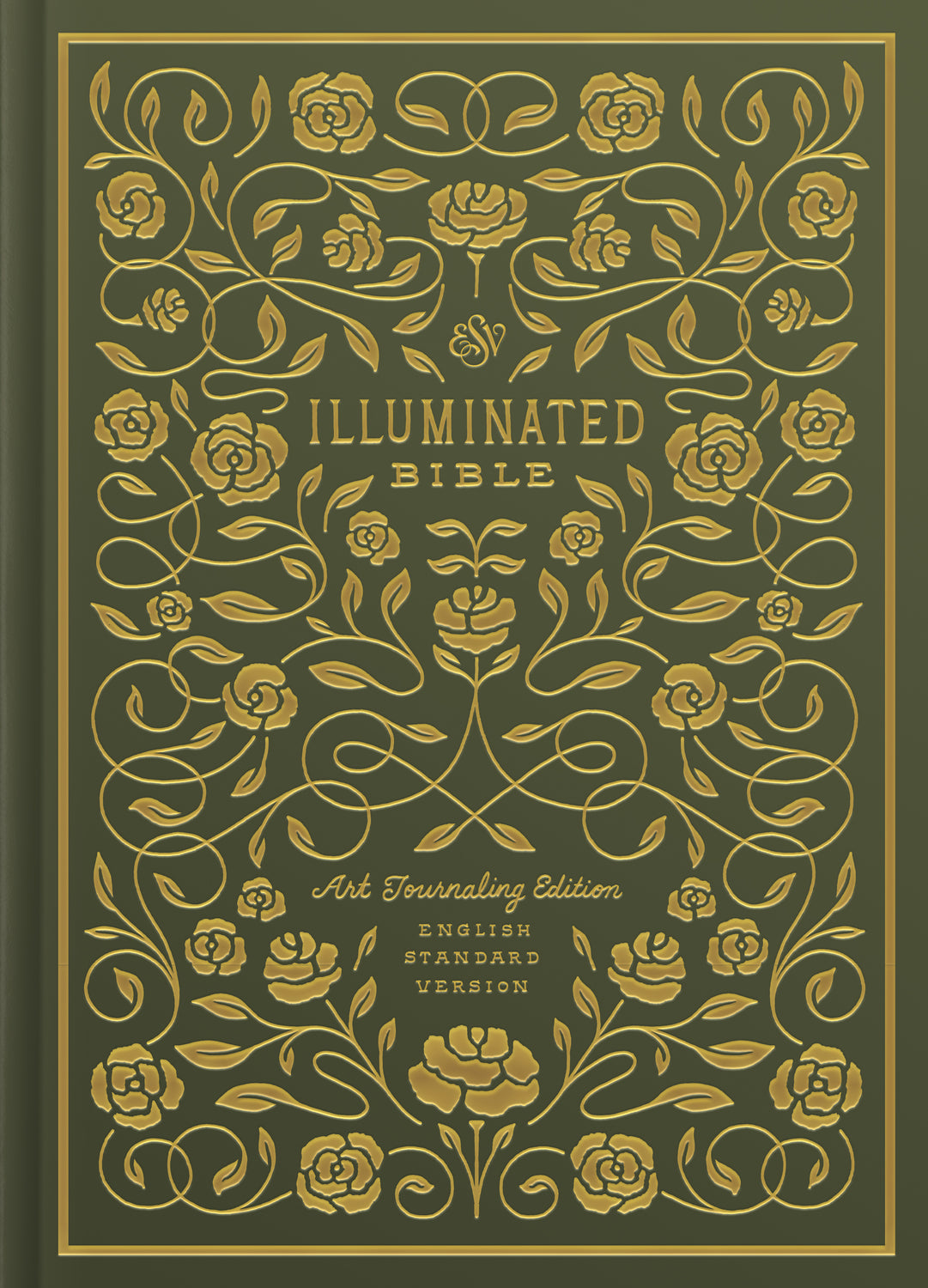 ESV Illuminated Bible, Art Journaling Edition (Hardcover, Green) front cover (1042088132655)
