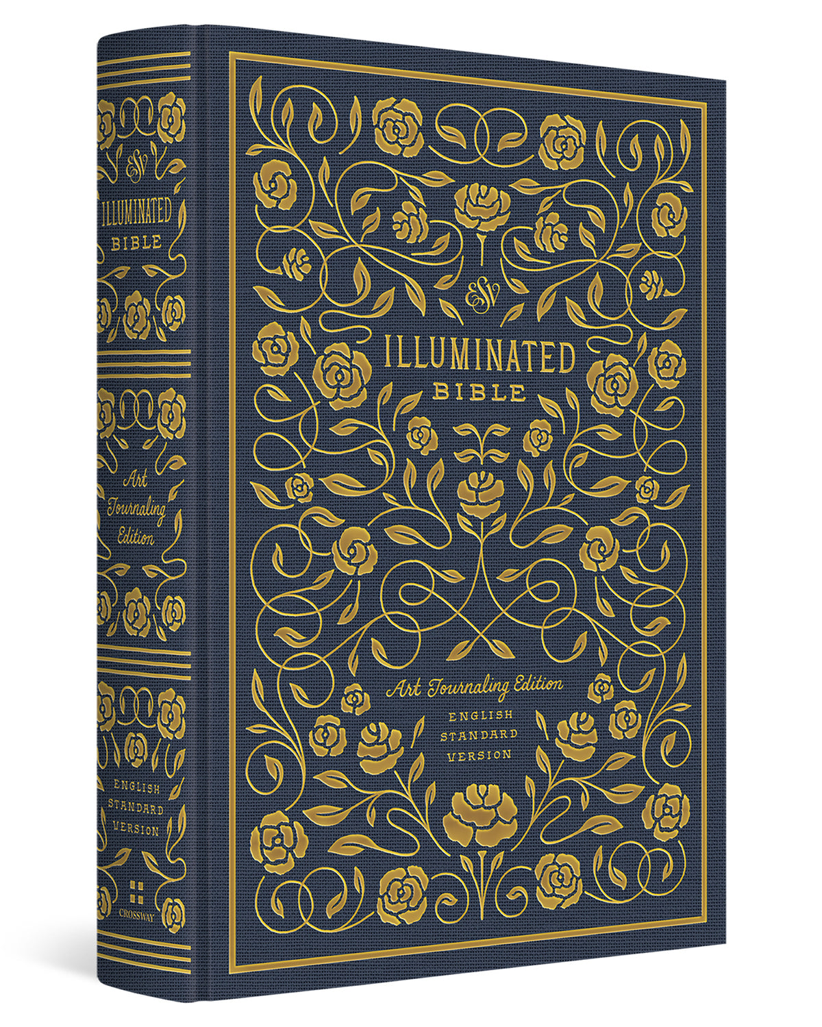 ESV Illuminated Bible, Art Journaling Edition (Cloth Over Board, Navy) cover image (1042088362031)