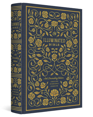 ESV Illuminated Bible, Art Journaling Edition (Cloth Over Board, Navy) cover image (1042088362031)