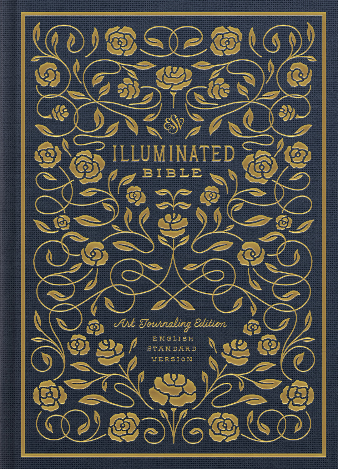 ESV Illuminated Bible, Art Journaling Edition (Cloth Over Board, Navy) front cover (1042088362031)