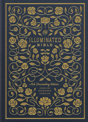 ESV Illuminated Bible, Art Journaling Edition (Cloth Over Board, Navy) front cover (1042088362031)
