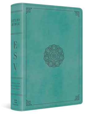 ESV Study Bible, Personal Size (TruTone, Turquoise, Emblem Design) cover image (1025075707951)