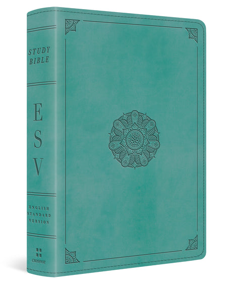 ESV Study Bible, Personal Size (TruTone, Turquoise, Emblem Design) cover image (1025075707951)