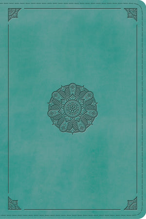 ESV Study Bible, Personal Size (TruTone, Turquoise, Emblem Design) front cover (1025075707951)