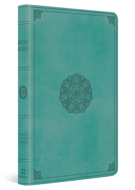 ESV Large Print Value Thinline Bible (TruTone, Turquoise, Emblem Design) cover image (1066783965231)