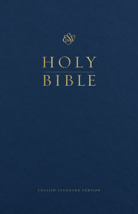 ESV Premium Pew and Worship Bible (Hardcover, Blue) front cover (1022366122031)