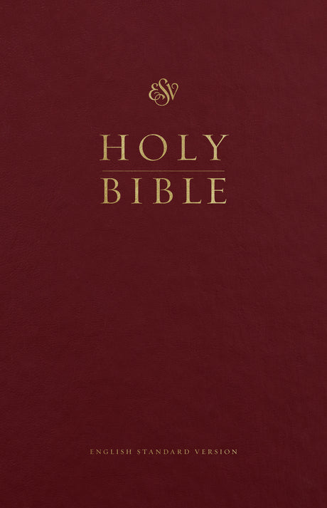 ESV Premium Pew and Worship Bible (Hardcover, Burgundy) front cover (1022366515247)