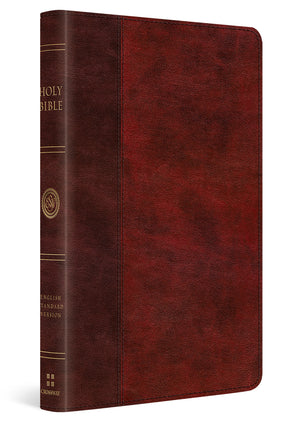 ESV Large Print Thinline Bible (Trutone, Burgundy/Red, Timeless Design) cover image (6080121209032)