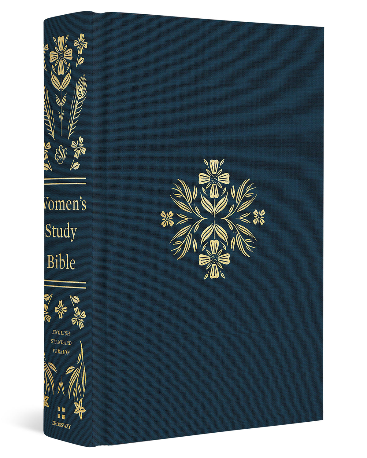 ESV Women's Study Bible (Cloth Over Board, Dark Teal) cover shown at an angle