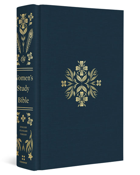 ESV Women's Study Bible (Cloth Over Board, Dark Teal) cover shown at an angle