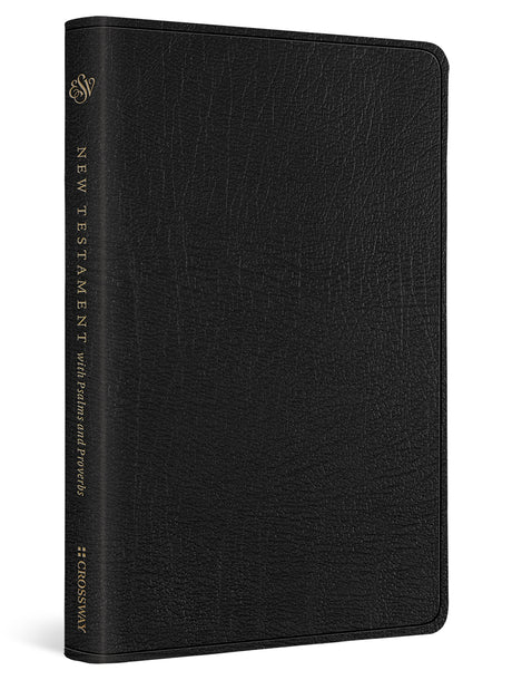 ESV New Testament with Psalms and Proverbs (Genuine Leather, Black) cover image (7644687958216)