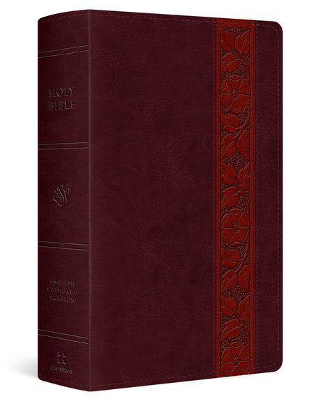 ESV Large Print Personal Size Bible (Trutone, Mahogany, Trellis Design) cover image (7644687204552)
