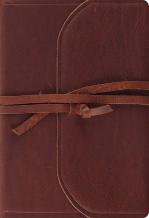 ESV Student Study Bible (Natural Leather, Brown, Flap with Strap) front cover (7644689072328)