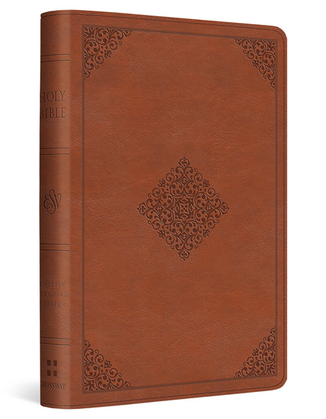 ESV Compact Bible (Trutone, English Saddle, Ornament Design) cover image (7644685336776)