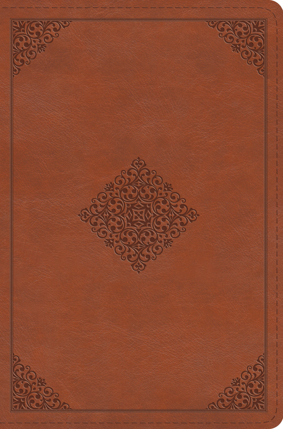 ESV Compact Bible (Trutone, English Saddle, Ornament Design) front cover (7644685336776)