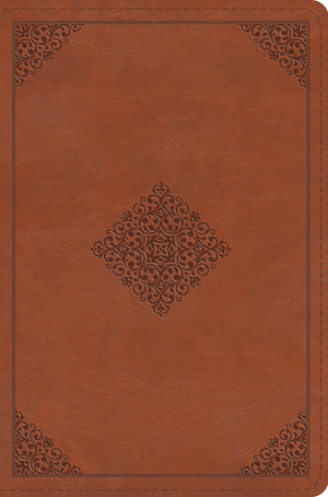 ESV Compact Bible (Trutone, English Saddle, Ornament Design) front cover (7644685336776)