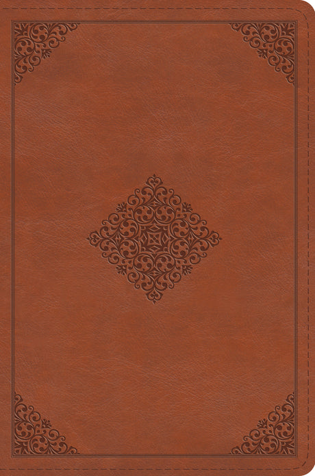 ESV Compact Bible (Trutone, English Saddle, Ornament Design) front cover (7644685336776)