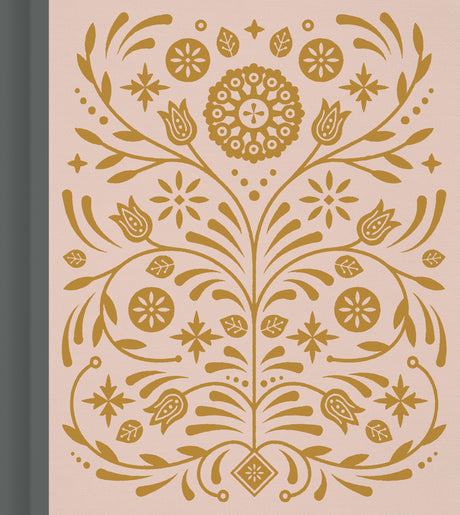 ESV Journaling Study Bible (Cloth Over Board, Blush/Ochre, Floral Design) front cover (7574187933896)