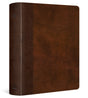 ESV Journaling Study Bible (Trutone, Brown/Chestnut, Timeless Design) cover shown at an angle