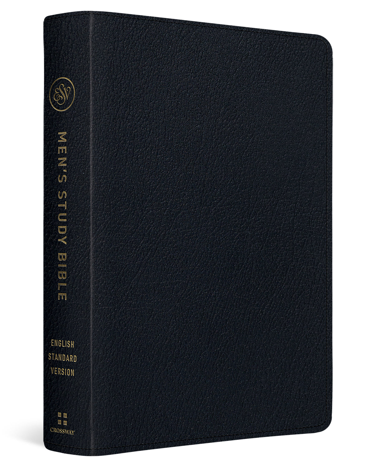 ESV Men's Study Bible (Genuine Leather, Black) front cover