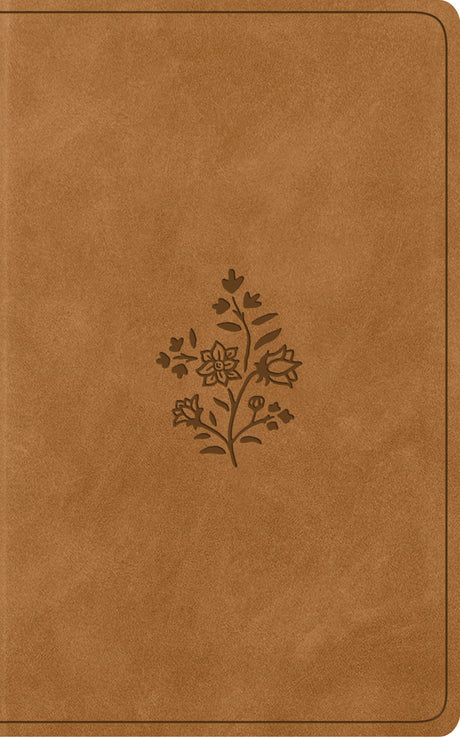 ESV Vest Pocket New Testament with Psalms and Proverbs (Trutone, Nubuck Caramel, Wildflower Design) front cover (7991102111944)