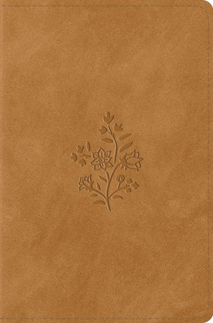 ESV Compact Bible (Trutone, Nubuck Caramel, Wildflower Design) front cover (8251961934024)